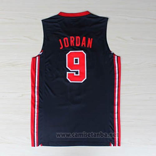 Camiseta USA 1992 Michael Jordan #9 Negro